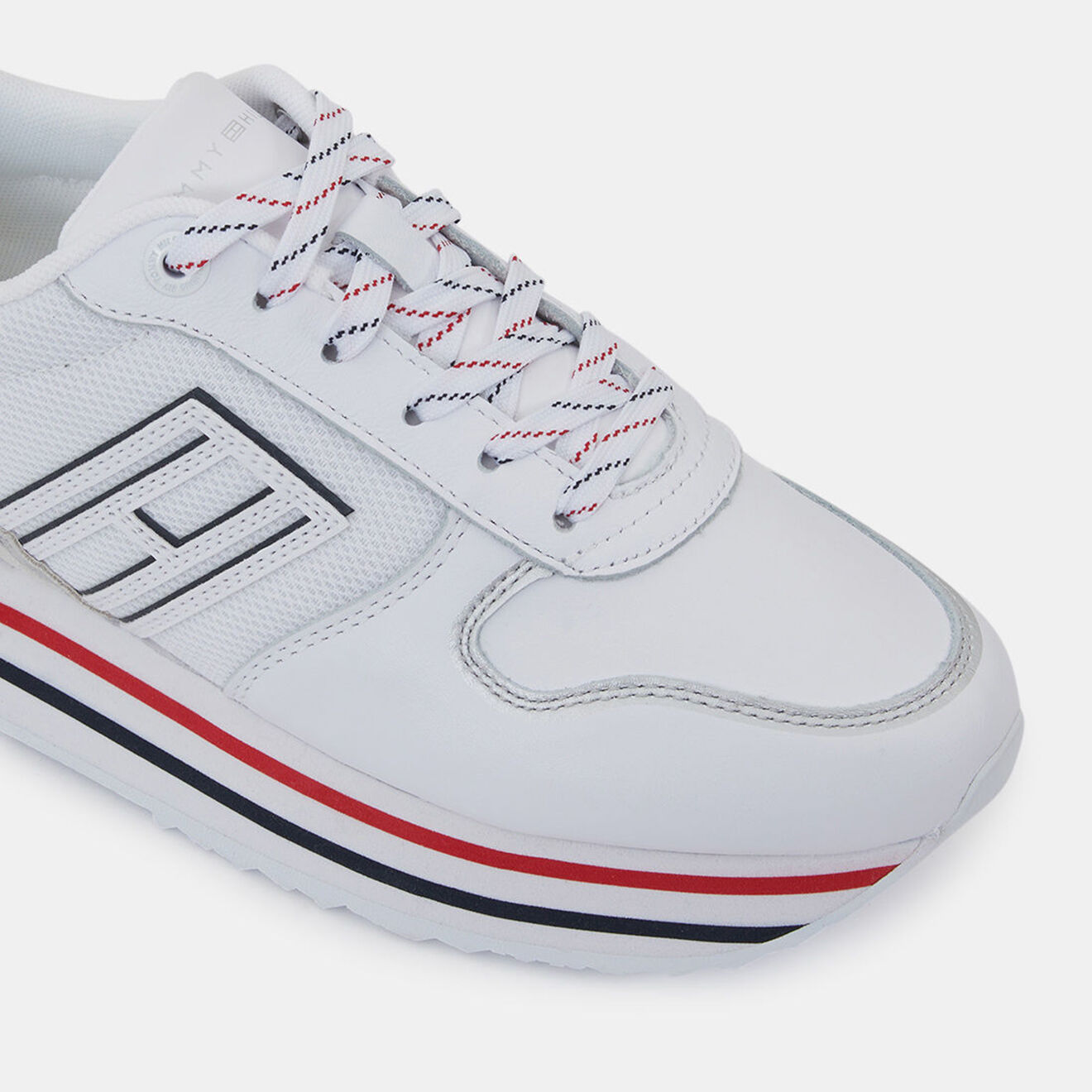Tommy Hilfiger Baskets Flatform blanc/argenté