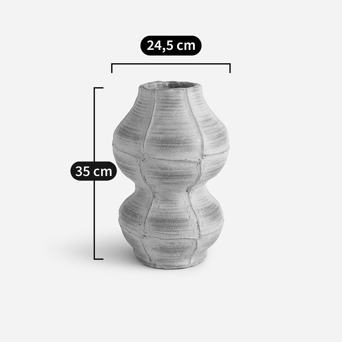 AM.PM<br>Vaso de terracota branqueada H35 cm, Ilyo