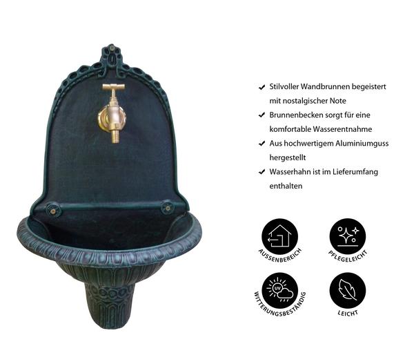 Tomco Aluminium-Wandbrunnen Easy, ca. H61 cm