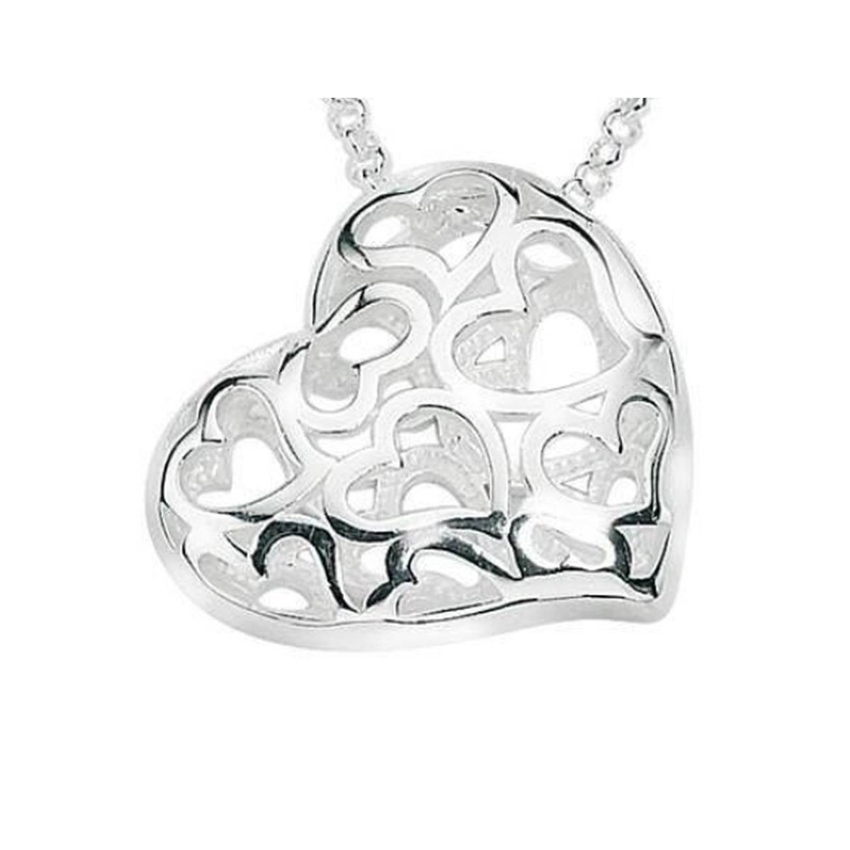 Collier coeur en argent 925/1000