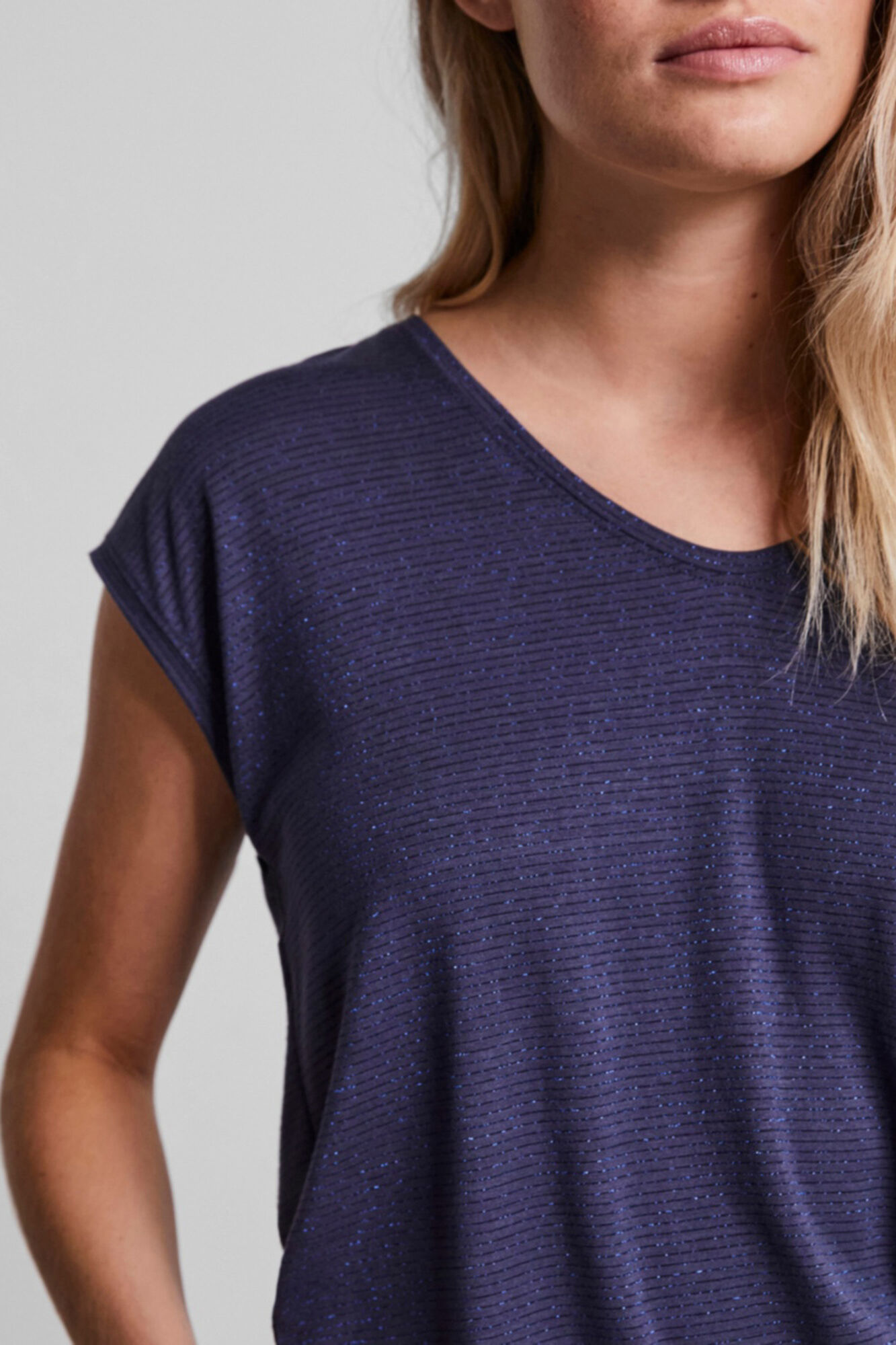 Camiseta básica de lurex