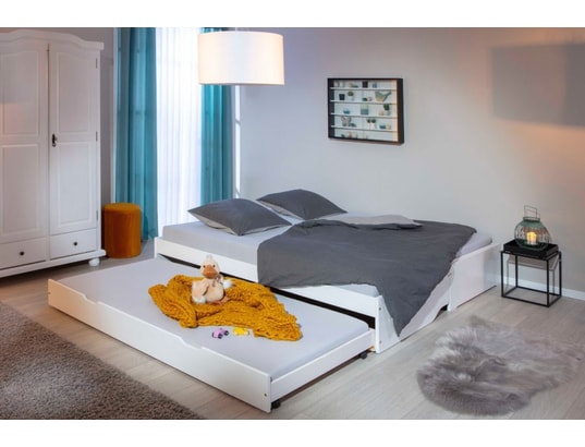 INTERLINK - Lit gigogne Lit multifonctions LOTAR 90x200 blanc
