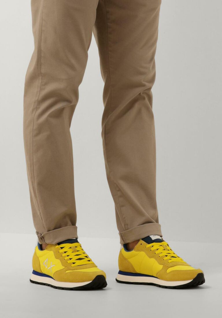 SUN68 gele sun68 lage sneakers tom solid nylon men