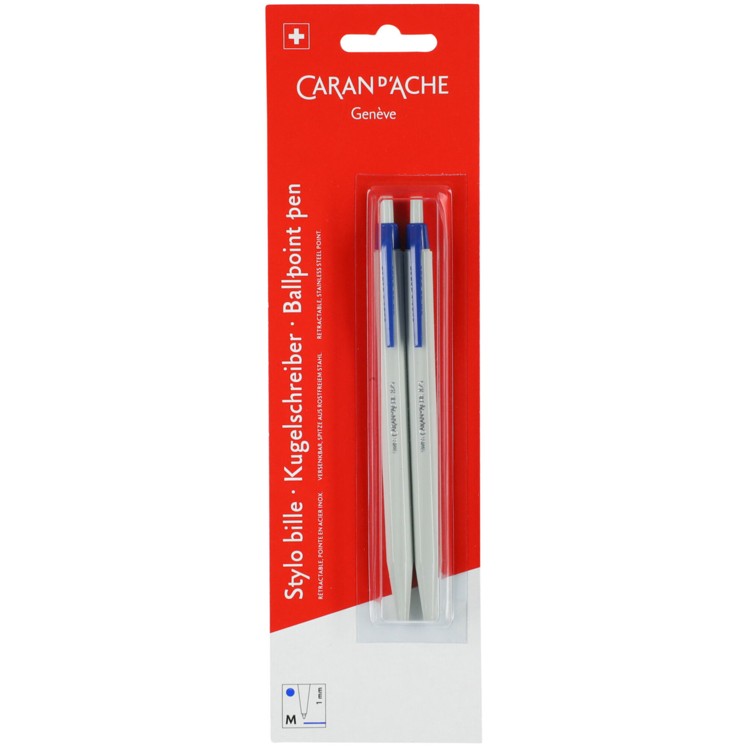 Caran d'Ache 825 Kugelschreiber Blau 2 Stück