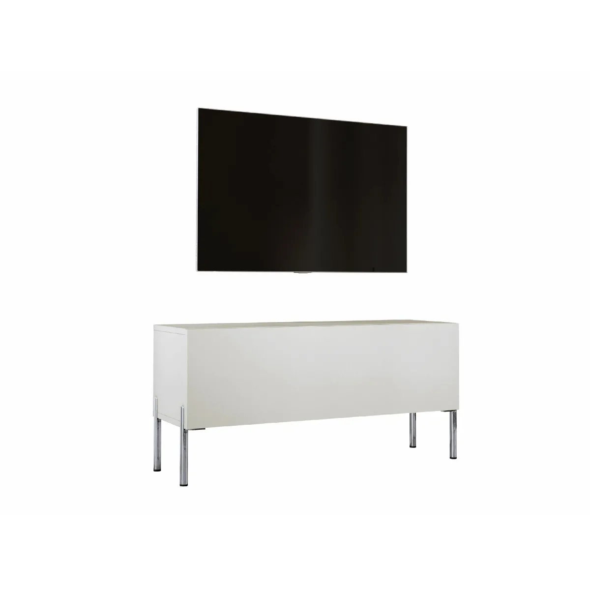 3xeliving Meuble TV Cachemire avec Pieds en Chrome