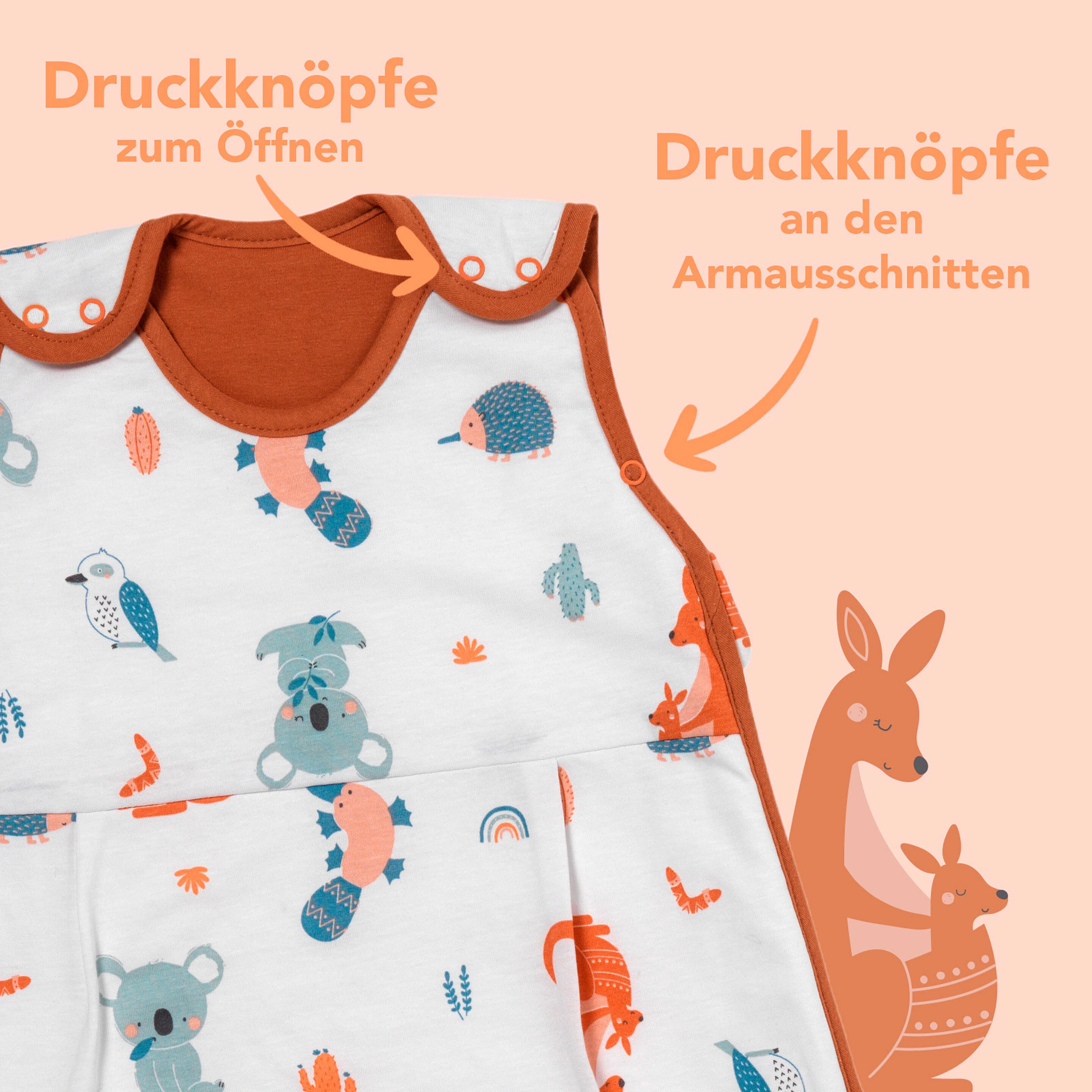 schlummersack Schlafsack ohne Füßen 1.0 Tog Känguru