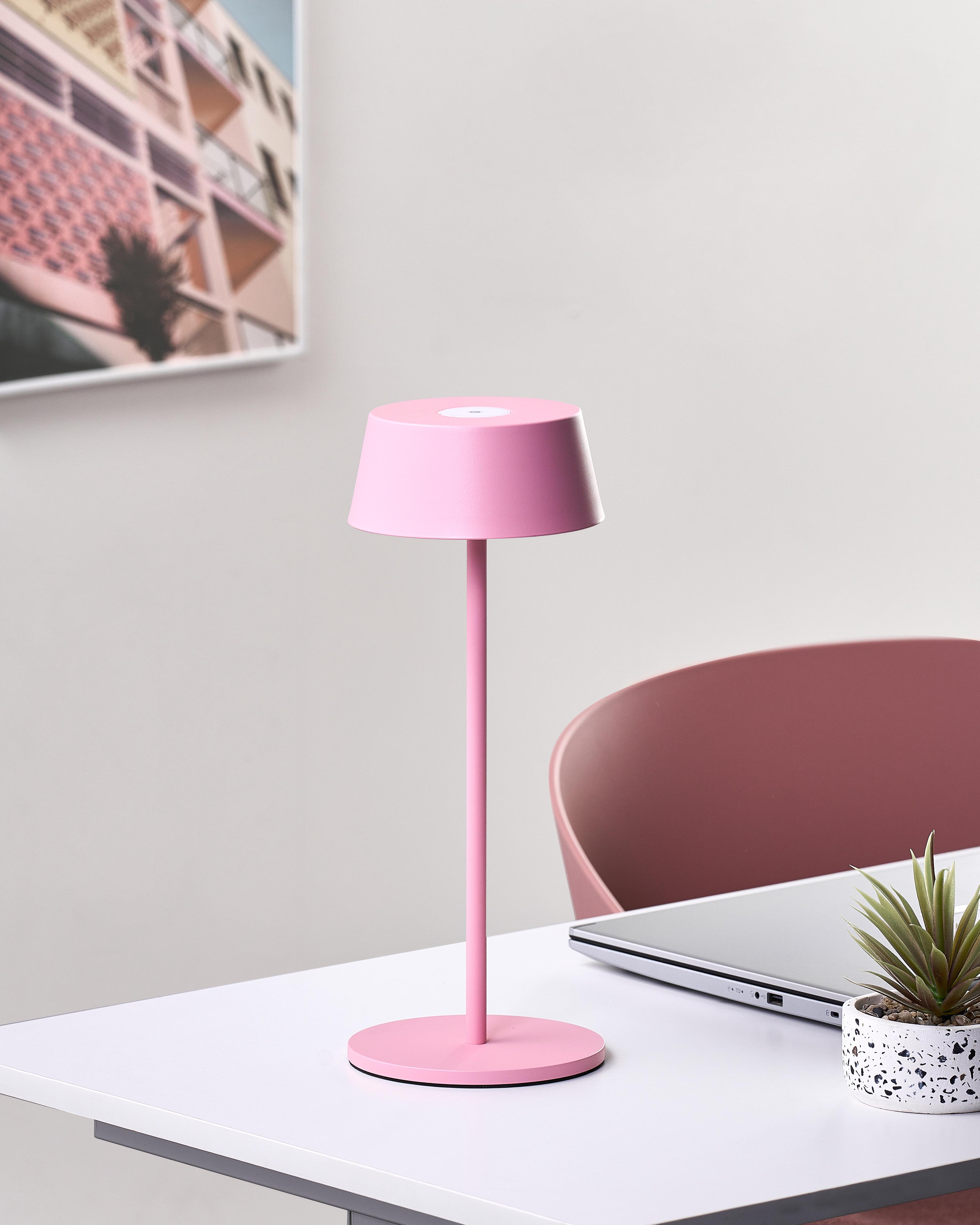 LED draadloze tafellamp GUDER met dimmer Metaal Roze