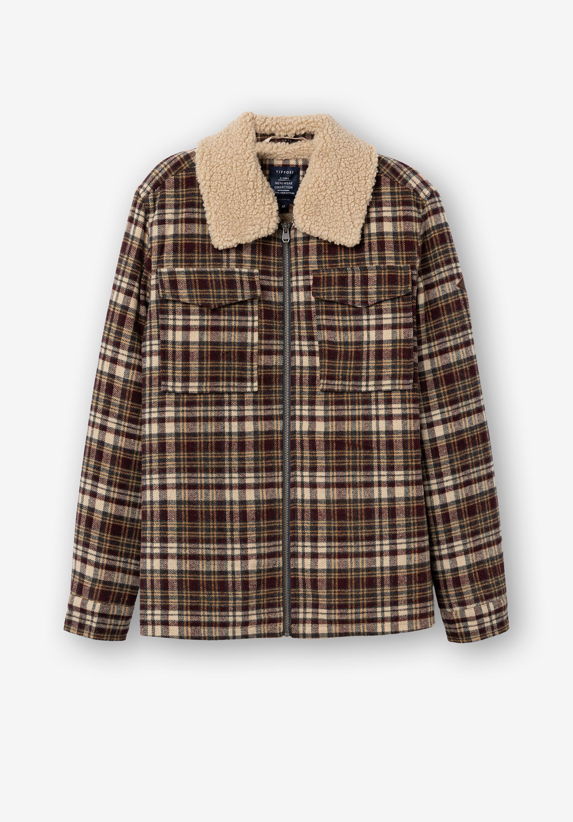 Casaco Shacket Xadrez com Pelo