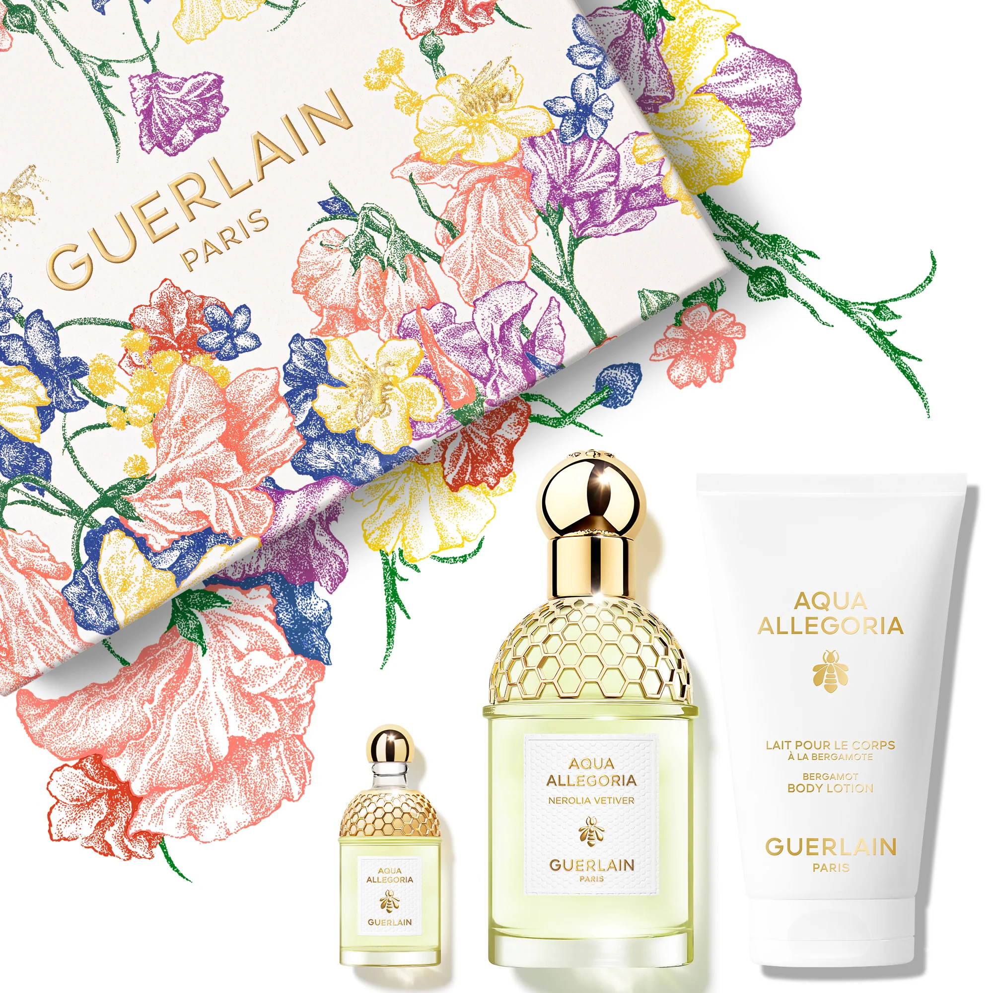 AQUA ALLEGORIA Nerolia Vetiver - Coffret Eau de Toilette, Lait Corps, Miniature Parfum |
