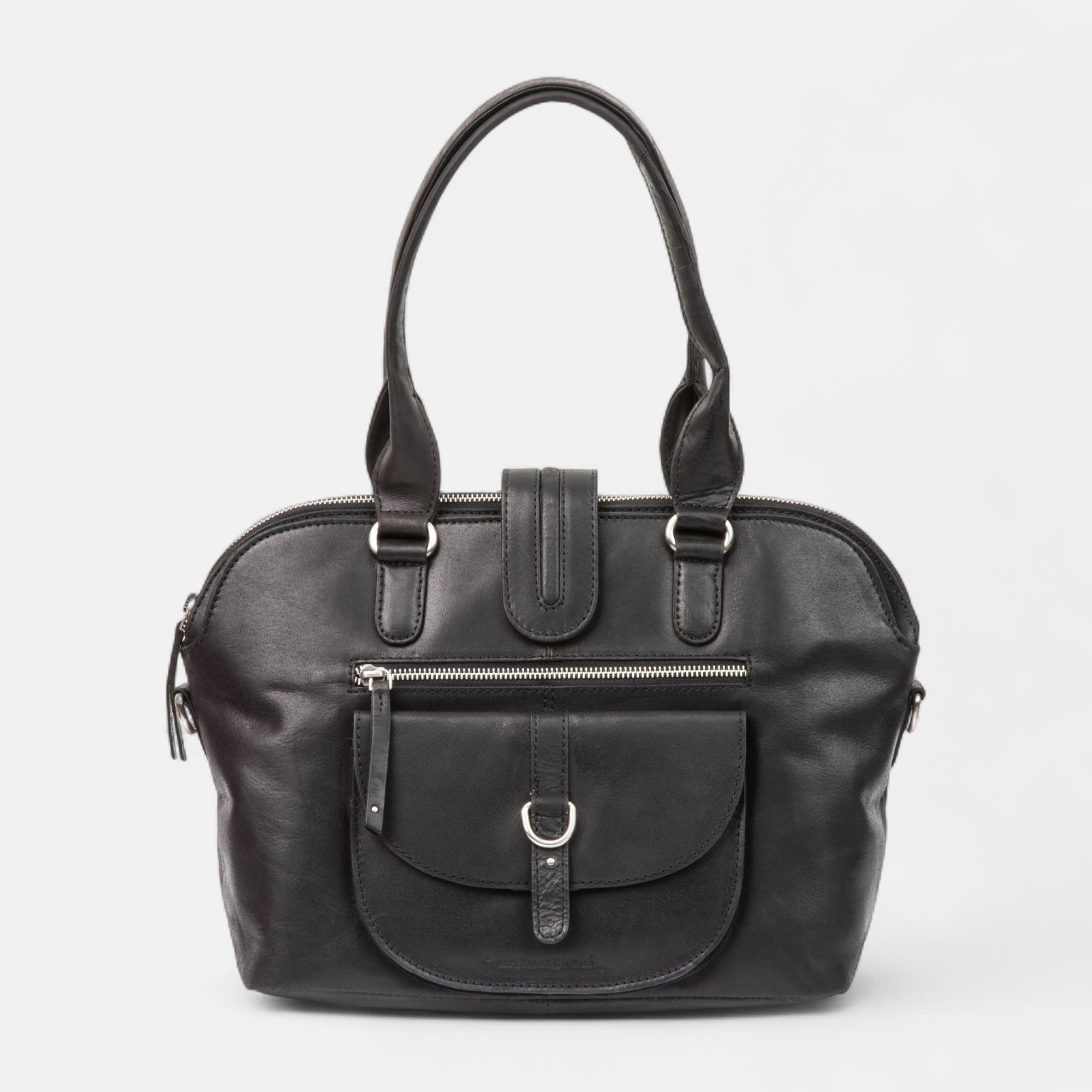 Sac à main en cuir noir