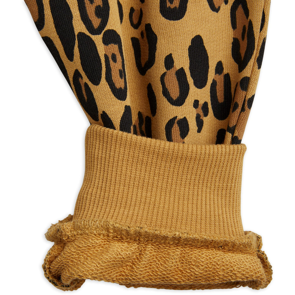 Køb Mini Rodini Beige Basic Leopard Sweatpants