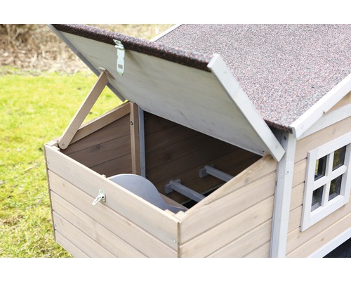 KERBL Bonny kippenhok met metalen frame, 181x65x118 cm, gelakt