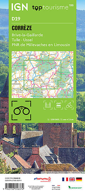 IGN - CORREZE D19 TOP TOURISME 100 IGN