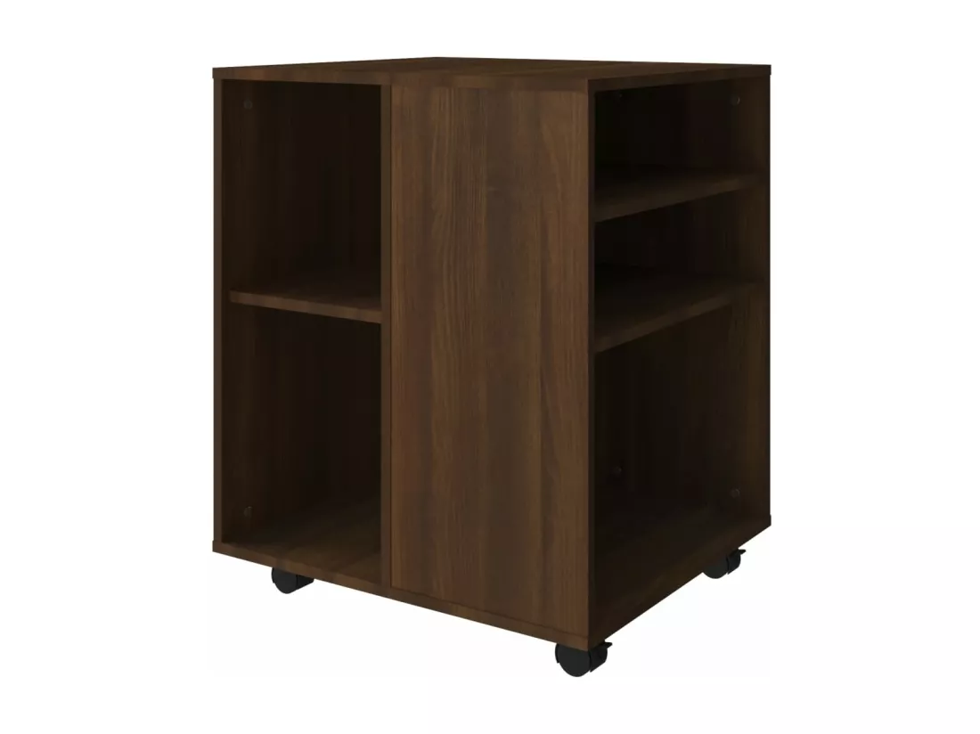 Armoire roulante Chêne marron 60x53x72 cm Bois d'ingénierie