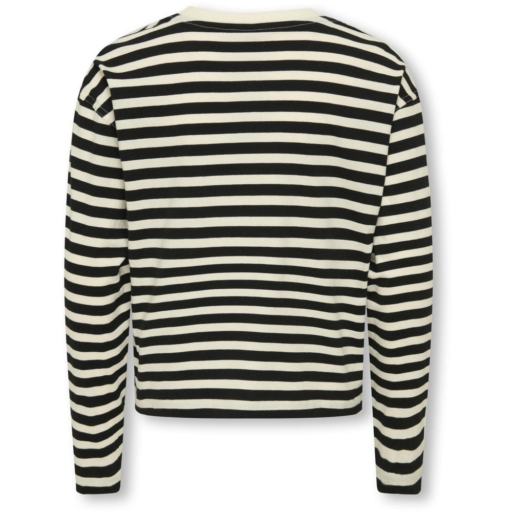 Køb kids ONLY Black Cloud Dancer/Detail Heart High Risk Red Koglivina L/S O-Neck Stripe Top Jrs