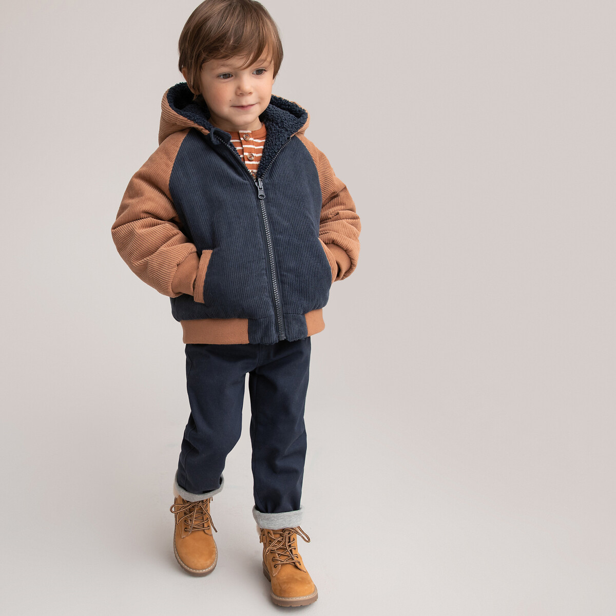 COLEÇÕES LA REDOUTE<br>Jaqueta quente com capuz, reversível