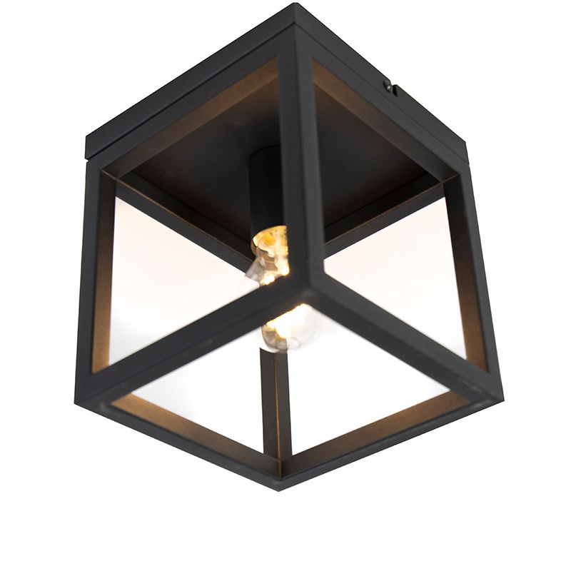 Industriële plafondlamp zwart staal - Cage