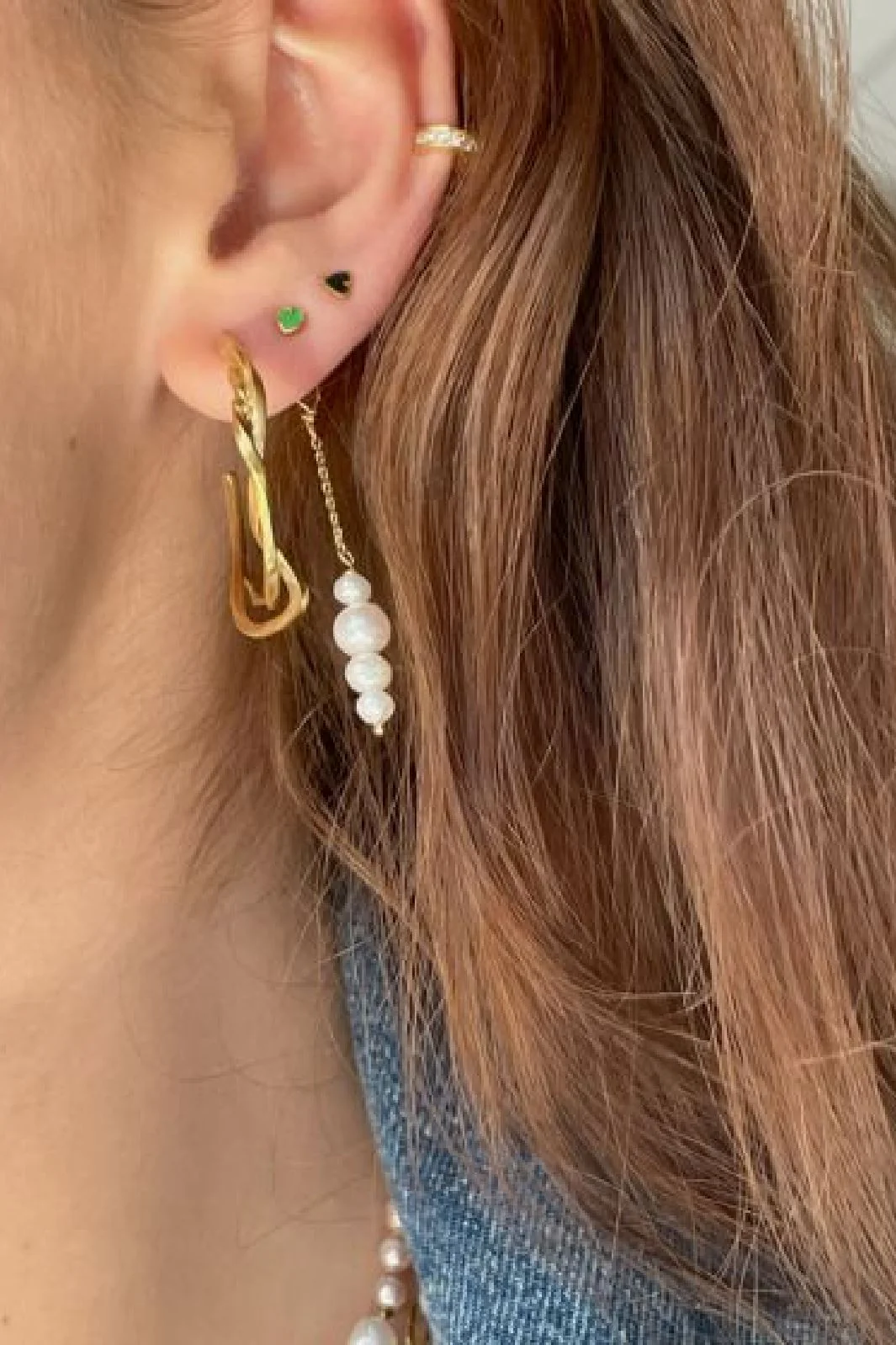 Stine A Pearl Berries Behind Ear Earring 1310-02