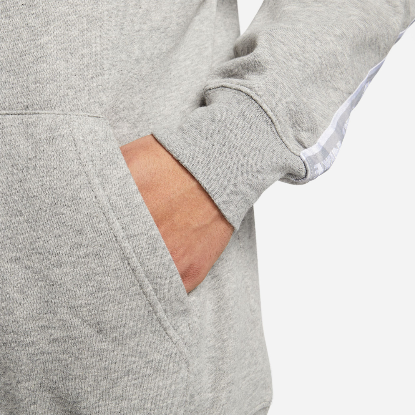 Nike Club Fleece Trainingspak Hooded Lichtgrijs Wit
