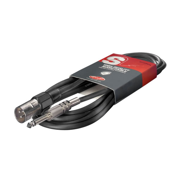 Stagg SAC1/PXMDL XLR-male naar 6.35 mono jack-male 1 meter