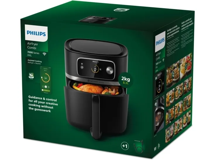 Philips 7000 Series HD9880 Airfryer Combi XXL - Varmluftsrister - 8,3 liter - 2200 W - sort