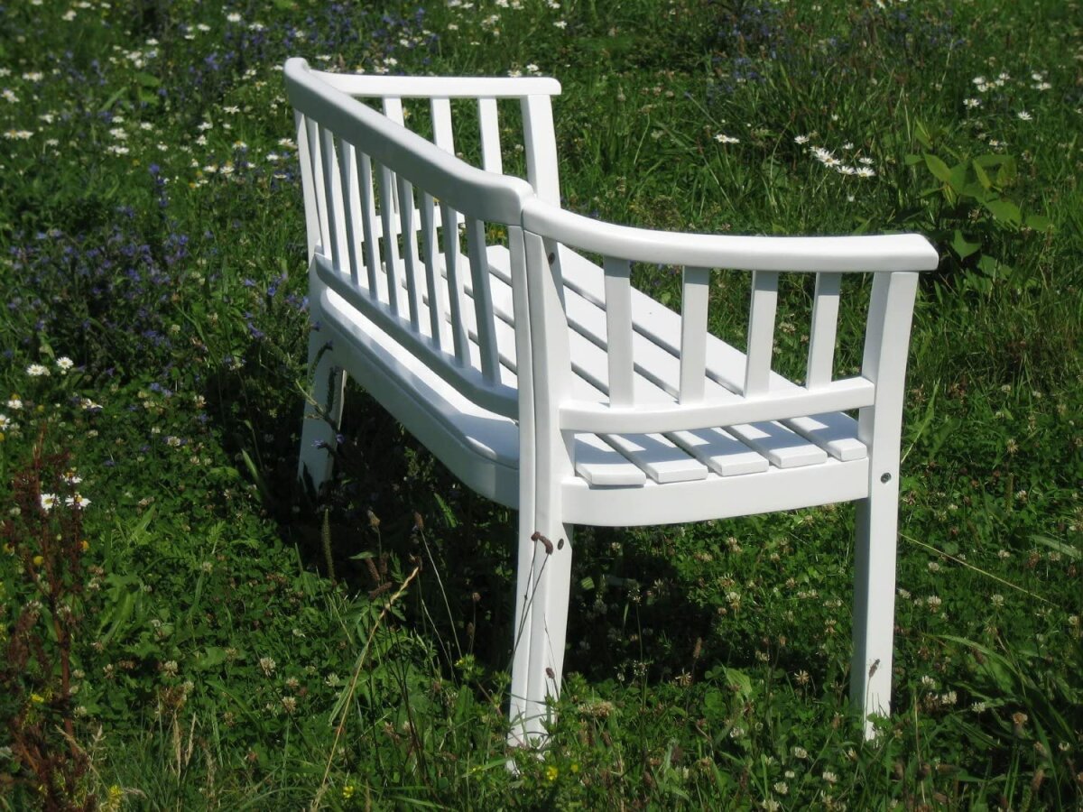 Sedex Gartenbank Veronica 2er Sitz weiß gewischt