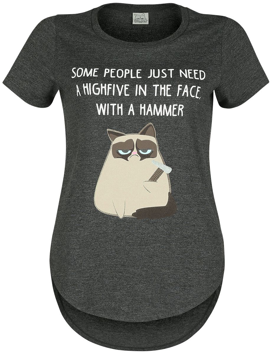 Some People Just Need A Highfive  | Grumpy Cat T-Shirt Manches courtes