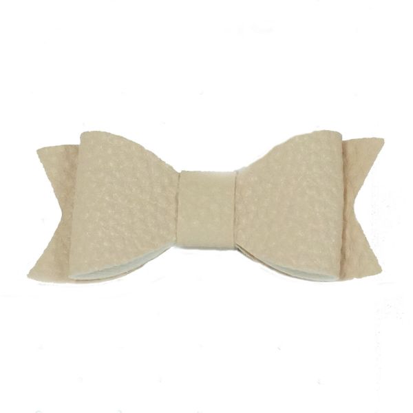 Ootje Kadootje Leatherlook Strikje Haarclip Beige