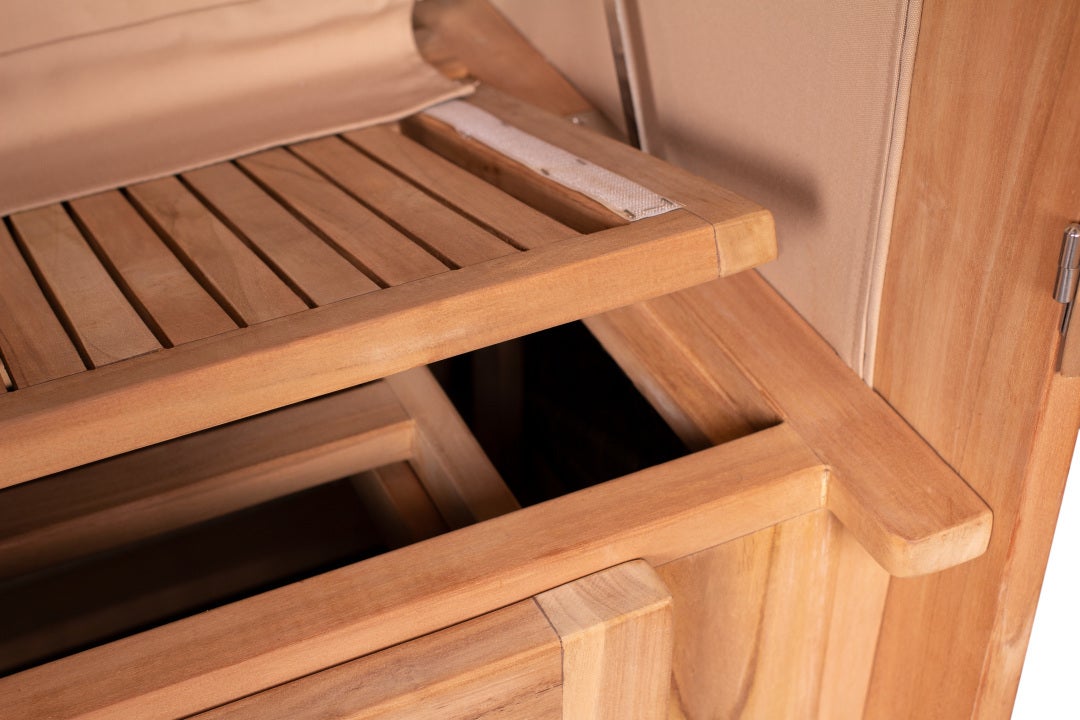 Strandstoel Rantum Teak PE kuip Design 583