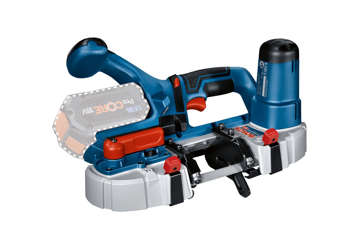 Bosch Professional GCB 18V-63 Accu bandzaag 18V Basic Body in L-Boxx - 06012A0401