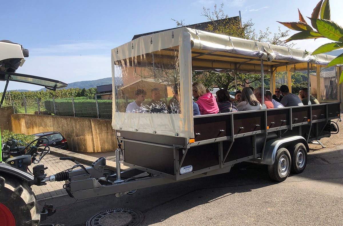 Planwagenfahrt mit Weinprobe Lieser