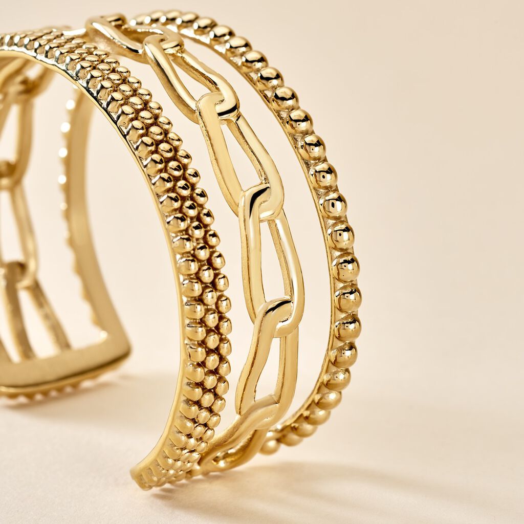 Bracelet Manchette Elain Acier Jaune
