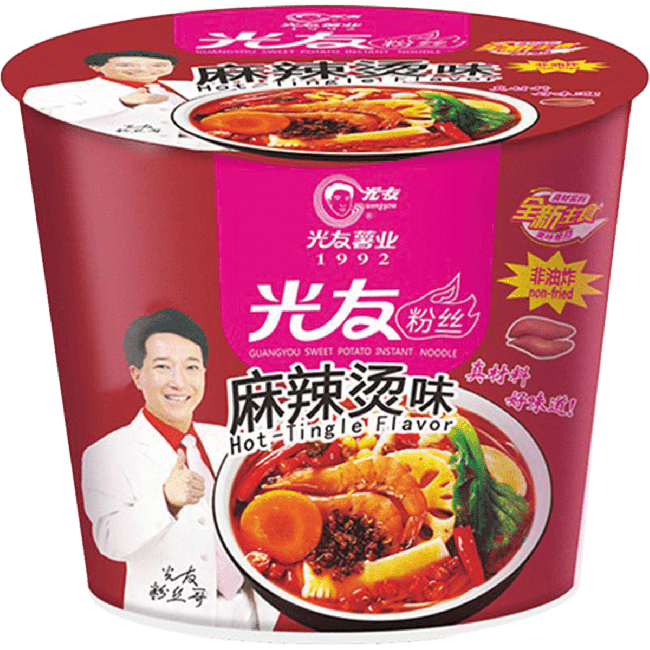 Guangyou Instant Bowl Vermicelli Heet & Pittige Smaak 105g