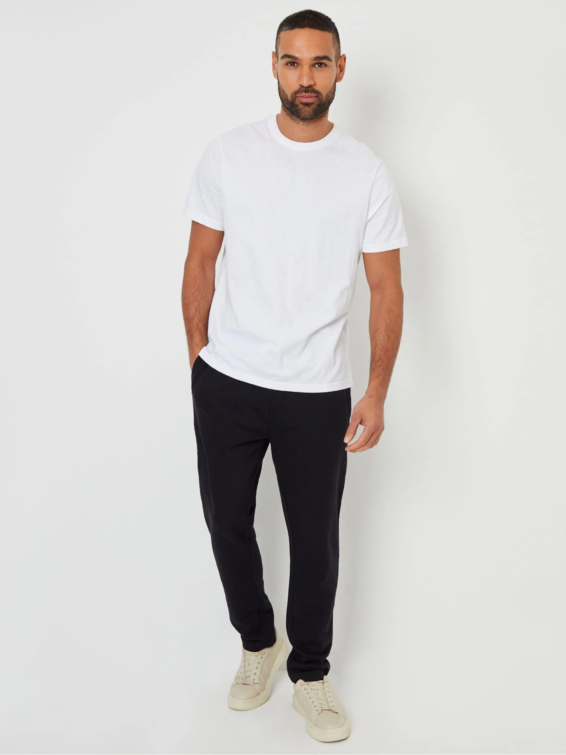 Zwart - Threadbare joggingbroek met rechte pijpen