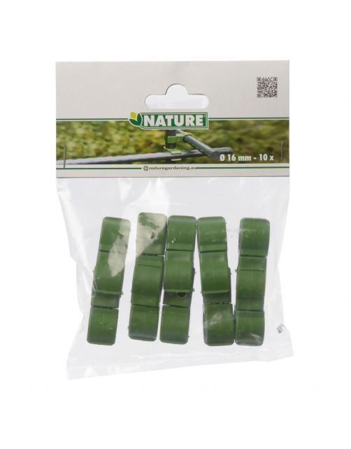 Nature Plantenstokclips - Klim-En Geleide Artikel - 1.6x1.6 cm Groen 10 stuks