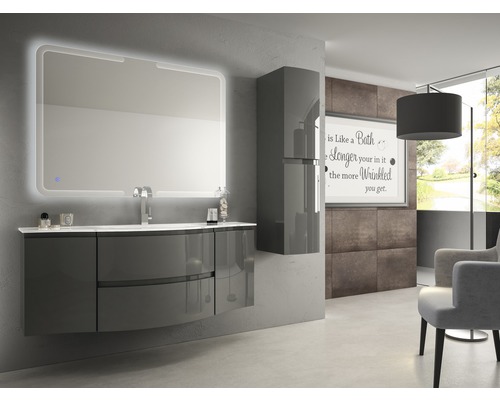 LED-spiegel 120x90 cm, touch aan/uit-functie, IP 44 (beschermd tegen vreemde voorwerpen en spatwater)