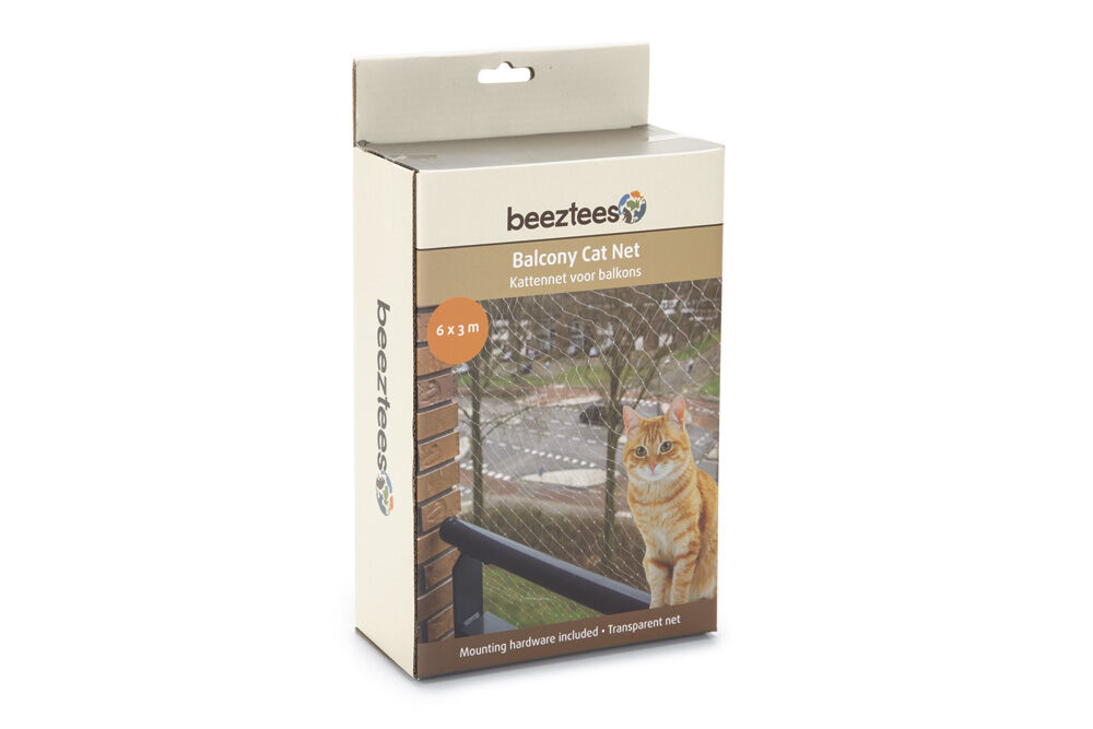 Beeztees Voor Balkon - Kattennet - Transparant - 300x600x8.4 cm