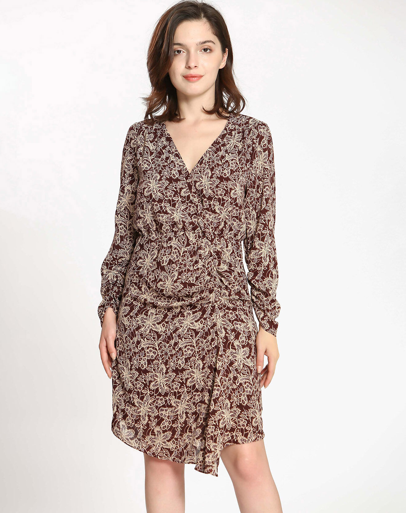 See u Soon Robe imprimée floral Luna bordeaux