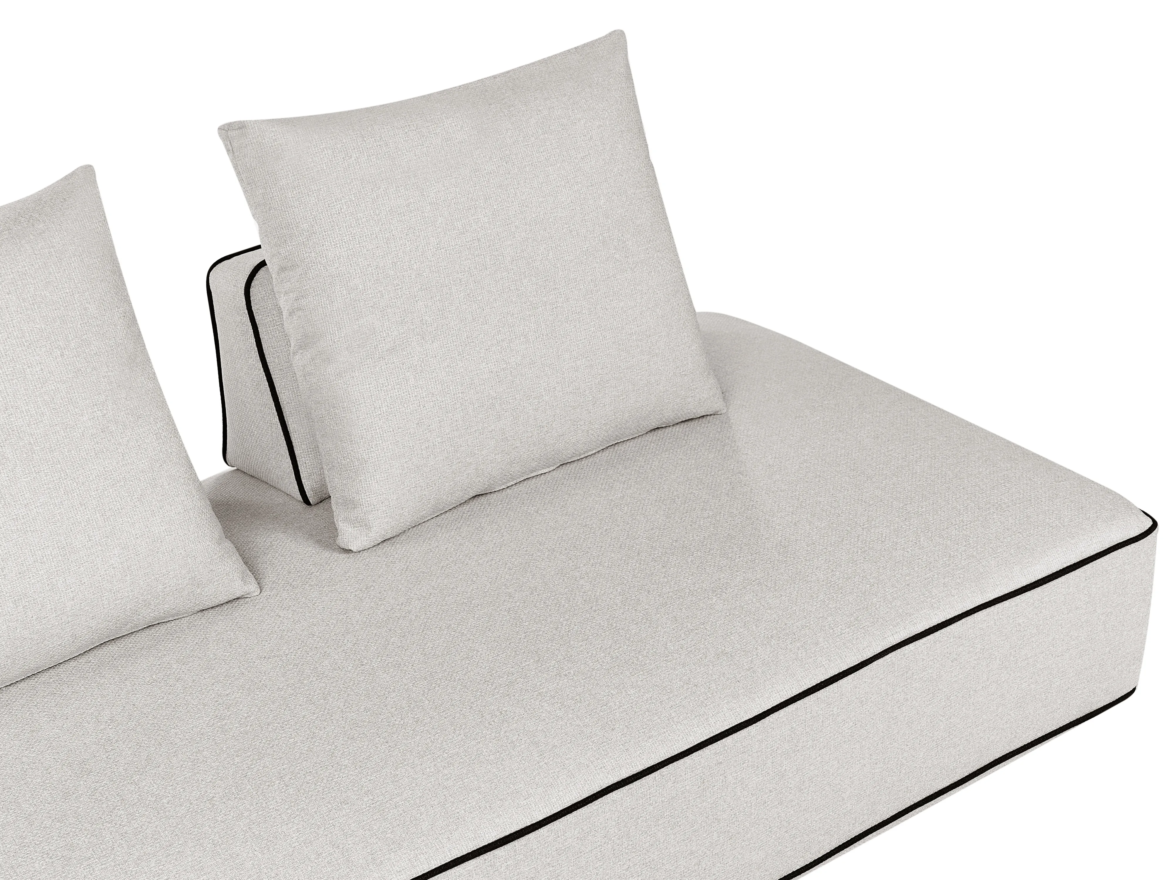 Chaise longue SEILLANS Stof Lichtgrijs
