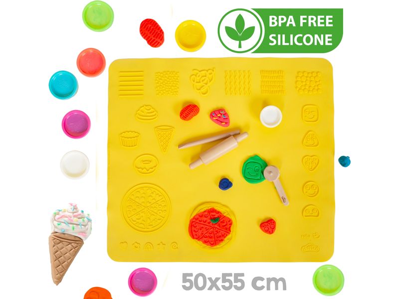 roba Spielset Play-Doh 50 cm x 55 cm Kreatives Spiel-Set mit Knetmasse