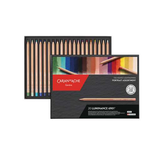 CARAN D'ACHE® LUMINANCE 6901® Portrait-Set, 20 Künstler-Farbstifte