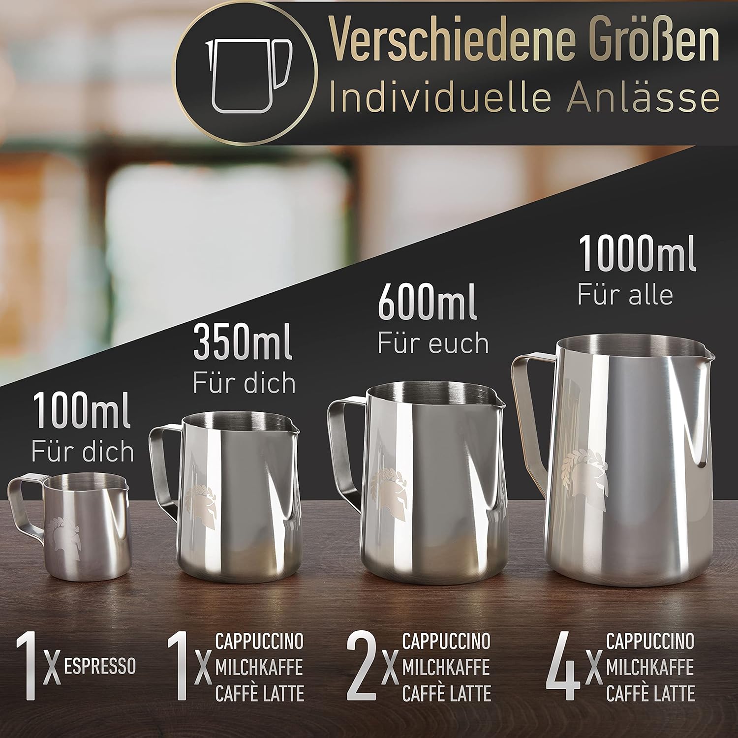 Barista Legends XXL Barista Set – Komplettset für Siebträgermaschinen – Tamper, Tampermatte, WDT Tool, Distribution Tool, Milchkännchen, Reinigungsbürste, Abschlagbehälter & Zubehör Latte Art