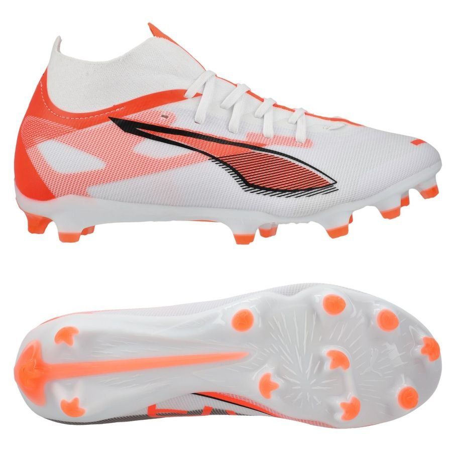 PUMA Ultra 5 Match   FG/AG Unlimited - Blanc/Noir/Glowing Red Femme