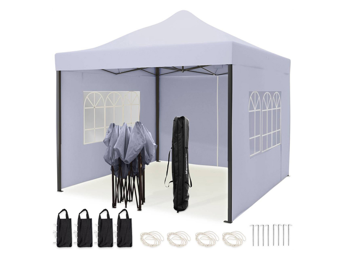 LifeGoods 3 x 3 meter partytent met zijwanden - Dark Grey