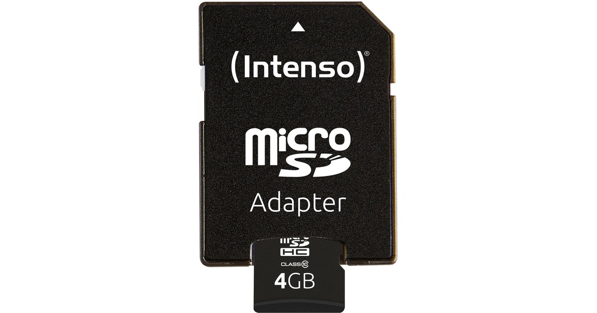IntensomicroSDHC 4GB Class 10 geheugenkaart  (incl. SD adapter)