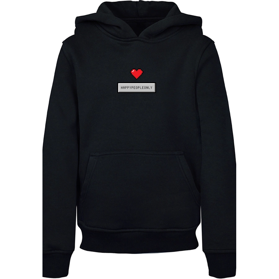 F4NT4STIC Hoodie Pixel Herz Happy New Year Silvester schwarz