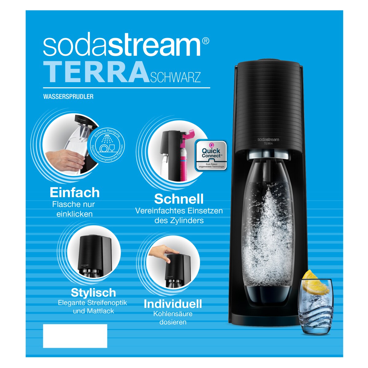 SodaStream Terra Vorteilspack Wassersprudler schwarz