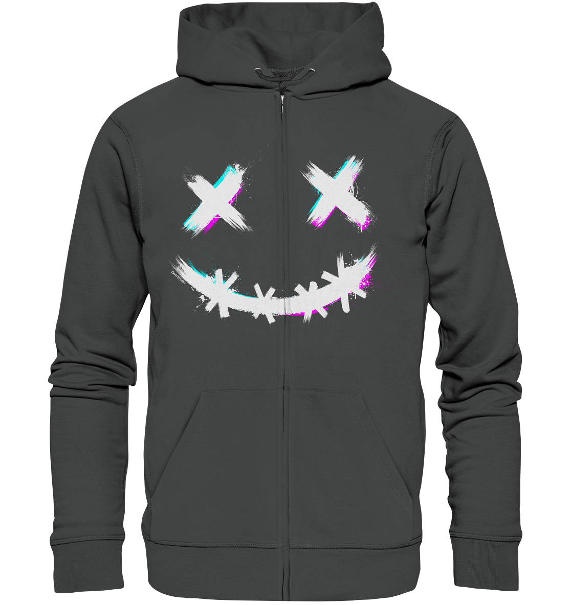 DartSturm - Scary Smile - Weiß - Organic Zipper