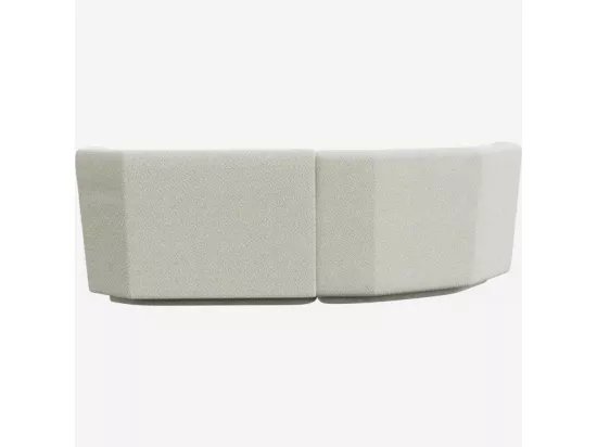 HABITAT - Canapé modulable 2 places avec angle gauche en tissu - Blanc albâtre - Design by Anthony Guerrée - Umberto