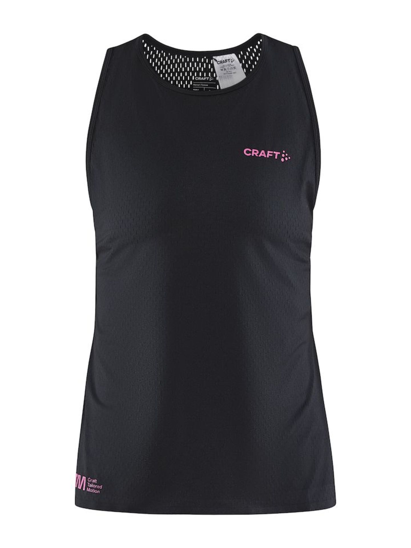 Craft CTM Distance Warp Mesh Hardloop Singlet Zwart Dames